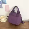 Bolsa de ombro transversal feminina leve de nylon, moda trendy, estilosa, versátil para o dia a dia, bolsa de mão para o trabalho