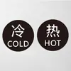 Adesivos indicativos de água quente e fria em acrílico, à prova d'água e adequados para uso doméstico, com lembretes amigáveis, adesivos de parede para banheiros de hotel, indicando água quente e fria