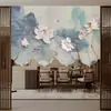 Nuevas Cortinas Decorativas Semitransparentes Bloqueadoras de Luz Estilo Chino para Ventanas de Cocina y Comedor, Cortinas para Puertas, Cortinas para Ventanas, Cortinas Colgantes, Media Cortina, Cortinas Cortas, Cortinas Divisorias