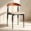 Sillas de Comedor Transfronterizas, Muebles de Restaurante de Moda, Taburetes de Panel de Metal de Hierro Estilo Vintage, Sillas Simples con Funda Suave