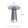 Mesa Auxiliar Transparente, Vidrio Acrílico Simple Pequeña Redonda Moderna Diseñador Modelo Habitación Hotel Club Lujo Ligero