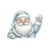 Decoraciones Azules Festivas de Papá Noel Bolsas de Regalo Pegatinas Electrostáticas para Puertas de Vidrio Campanas para Ventanas de Gabinete Copos de Nieve Felices