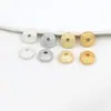 Cuentas Espaciadoras Redondas Chapadas en Cobre con Oro de 18 Quilates, Espaciadores de Cuentas Irregulares para Accesorios de Pulseras y Collares DIY, Cuentas Sueltas D93