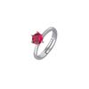 Anillo clásico transfronterizo de seis garras para mujer, con apertura de diamantes y moissanita, joyería de lujo europea y americana.