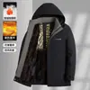 Venda direta da fábrica, casaco de inverno masculino de algodão, forrado com fleece, espessado, quente, jaqueta de algodão business casual JR872