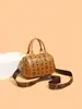 Bolso Nuevo Estilo para Mujer Primavera Temprana 2026, Bolso Almohada Personalizado con Estampado Retro de PU, Bolso de Hombro Cruzado Elegante y Versátil
