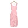 Estilo Puro Deseo Sexy Elegante Super Hada Vestido Lencero Manga Volante Pequeña Vestido de Malla con Volantes Vestido de Hada para Vacaciones Vestido Largo