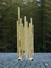 Soporte de bambú Estilo chino Creación de paisaje Decoración de boda Diseño de escena Pared de fondo Accesorios de decoración Creación ambiental Poste de tubo de bambú Balsa de bambú