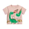 Betop Nuevo Top Redondo Transfronterizo de Dinosaurio para Niños Camiseta de Manga Corta de Verano para Niños Ventas Directas de Fábrica y Dropshipping
