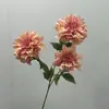 Flores Artificiales para Boda, 3 Flores Grandes de Dalia, Orquídeas Moradas, Crisantemos, Decoración de Arreglo Floral para Pasillo de Salón de Bodas de Hotel, Ramo