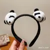 2024 Nova Faixa de Cabeça Panda Tridimensional Desenho Animado Bonito Urso Orelhas de Gato Flor Grampo de Cabelo Faixa de Cabelo Adulto Pacote de Cabelo Headwear