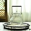 Crisantemo olla de vidrio con haz de luz hervidor de agua tetera resistente a altas temperaturas juego de tetera para el hogar juego de té kung fu té perfumado olla individual