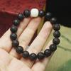 Sándalo verde 10 mm paso a paso Pulsera de Loto Jade Blanco Bodhi artística versátil círculo único rosario para hombres y mujeres venta al por mayor