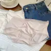 Pantaletas de Modal Sin Costuras para Niña con Refuerzo de Seda de Morera, Cintura Alta Elástica de Encaje, de Cintura Media, Bragas Ajustadas a la Cadera para Mujer