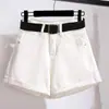 Shorts blancos para mujer de verano jeans de curling 2022 nuevos de cintura alta adelgazantes super calientes Pantalones cortos calientes de moda