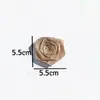 Rosa de cinta hecha a mano de 5,5 cm, flor para la cabeza de novia, flor de mano, decoración de prendas, accesorios de poliéster para cinturón.