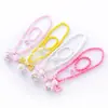 Nuevo Conjunto de Pulsera y Collar de Cuentas de Tierra Lazo Lindo Cuentas Transparente Bola Malvavisco Colgante Collar Al por Mayor