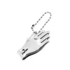 Cortador de Unhas Dobrável de Aço Inoxidável Mochila Pequena Portátil com Chaveiro Mini Pingente Tesoura de Unha Cortadores de Unha Ferramentas de Manicure
