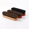 Cepillo de crin de caballo, cepillo de cerdas de caballo, para el cuidado de ropa y zapatos de cuero, eliminación de polvo, limpieza, engrasado, mantenimiento, pulido, cepillo de cerdas suaves, cepillo para zapatos, en stock