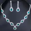 Joyería de Zafiro Transfronteriza Set de Gota de Agua Collar Moda de Alta Gama Joyería Versátil Accesorios de Collar de Lujo Ligero para Mujeres