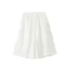 Shorts de Verano Casual Versátiles para Mujer, con Cintura Elástica, Pierna Ancha, de Lyocell Tencel Lino con Estampado de Gotas de Lluvia y Cordón