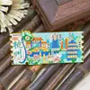 [Serie Zhejiang] Imanes de Refrigerador de Ciudad Estéreo 3D Hangzhou Xitang Wuzhen Wenzhou Pegatinas Magnéticas Decoraciones para Refrigerador