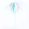 Paquete de 10 Decoraciones para Pastel de Cumpleaños Bola de Pelusa Nube Inserción Arcoíris Luna Nube Blanca Globo Aerostático Adornos de Inserción