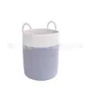 Fabricantes de fuentes originales, venta al por mayor, cesta de almacenamiento de ropa sucia con cuerda de algodón reforzada de ocho hebras, arroz gris, mapa de escena blanco, comercio exterior