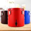 Contenedor de Comida Aislado de Doble Capa, Contenedor Aislado de Acero Inoxidable de Gran Capacidad, Contenedor de Plástico Comercial para Té de Leche, Contenedor de Transporte, Portacazuelas de Venta Caliente