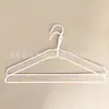Cabide Revestido de Borracha 3,8mm Fio de Ferro Cabide de Roupas Loja de Lavagem a Seco Cabide Descartável Branco Armário de Casa Armazenamento Pendurado em Estoque