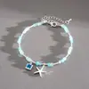 Pulsera elástica de acrílico y bambú europea y americana, pulsera geométrica de cuentas de dopamina transfronteriza, joyería de mano de nicho de alta gama para mujer