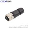 Conector à Prova d'Água Montado em Plástico Zhengcheng 7/8 3 Núcleos 4 Pinos 5 Furos 6 Pinos Rosca Fêmea Plug de Aviação Ip67