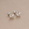Aretes Transfronterizos Calientes de Zirconio Aretes Micro-incrustados Aretes de Uñas de Hueso Tornillos Pequeños de Estrella y Luna Aretes Creativos de Perforación Venta al por Mayor