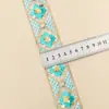 4cm Nuevo Estilo Étnico Bordado con Lentejuelas Encaje Adorno Encaje Vintage Malla Base Hilo Dorado Accesorios para Ropa