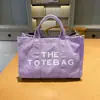 Bolsa Tote de Lona Feminina Mais Vendida Transfronteiriça, Bolsa de Letras Grande Capacidade Casual para o Dia a Dia, Bolsa de Lona Portátil com Impressão de Logotipo Disponível