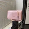 2026 Inverno Nova Moda Elegante Corrente Versátil Simples Casual Texturizada Bolsa de Ombro Único Transversal Pequena Quadrada