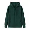 Moletons com capuz estilo coreano para homens e mulheres, logo estampado personalizado, cardigã com zíper, moletom quente casual folgado com forro de fleece, vestuário de trabalho