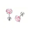 Venta caliente transfronteriza joyería de piercing esférico de acero inoxidable aretes de circón de cuatro garras aretes de piercing esféricos alta calidad