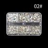Cross-border unha strass diamante plano cor mista AB champanhe 6 grade unha furadeira colando diamante diy unhas joias atacado