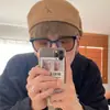 Gafas de Sol Nuevas Estilo Coreano Estilo Ins Lentes Marrones Elegantes Versátiles Para Conducir Gama Alta Cara Lisa Adelgazantes Hip-Hop Modernas Geniales
