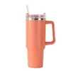 Amazon Caneca Térmica de Aço Inoxidável 304 Dupla Vácuo Copo de Gelo com Alça Portátil 40oz Copo para Carro com Canudo