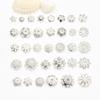 Grueso color plata reteniendo plata toroide hueco diy pulsera espaciador pétalo joyería con cuentas flor sombrero portacuentas material