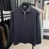 Nuevas Camisas Polo de Manga Larga con Cuello y Sin Costuras para Hombre de Primavera y Otoño, Tops Casuales para Hombre, Camisetas Antiarrugas Sin Planchar para Hombre