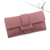 Atacado de fábrica nova carteira feminina coreana longa moda fivela três dobras bolsa de mão feminina porta-moedas