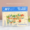 Ímãs de geladeira com fonte metálica, ímãs de geladeira temáticos de cidade, produtos culturais e criativos, ímãs de geladeira de Xuzhou, lembrancinhas de viagem no atacado