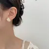 Pendientes de Acero Inoxidable Hueco de Conejo Transfronterizos Europeos y Americanos Pendientes Asimétricos de Conejito Blanco Joyería Linda de Pascua para Mujer