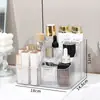 Caixa de armazenamento de maquiagem de alta qualidade, produtos de cuidados com a pele de acrílico transparente, mesa, cômoda, mesa, cosméticos de água, prateleira de armazenamento