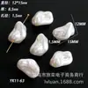 Contas Irregulares Barrocas Iridescentes com Furo Reto de ABS Rosqueadas Irregularmente Semelhantes a Conchas Pérolas de Imitação Materiais para Joias Artesanais DIY