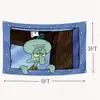 Bandera de Pulpo de Dibujos Animados 3x5 Pies Banner Divertido de Meme Colgante de Pared Adecuado para Decoración de Dormitorio Universitario Tapiz