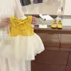Ropa Infantil Vestidos para Niñas Estilo Princesa Moda Verano 2026 Nuevo Estilo Niñas Pequeñas Súper Bonito Vestido Chaleco Falda Tutú